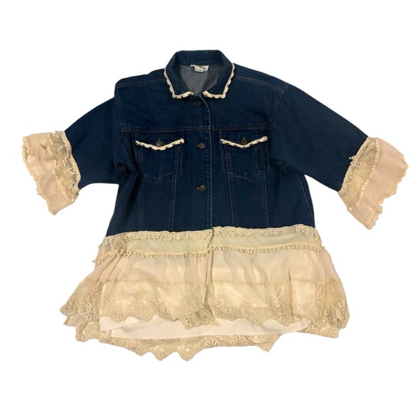 hunters run Tops - - Hunters run vintage Jean western boho shabby chick blouse Large